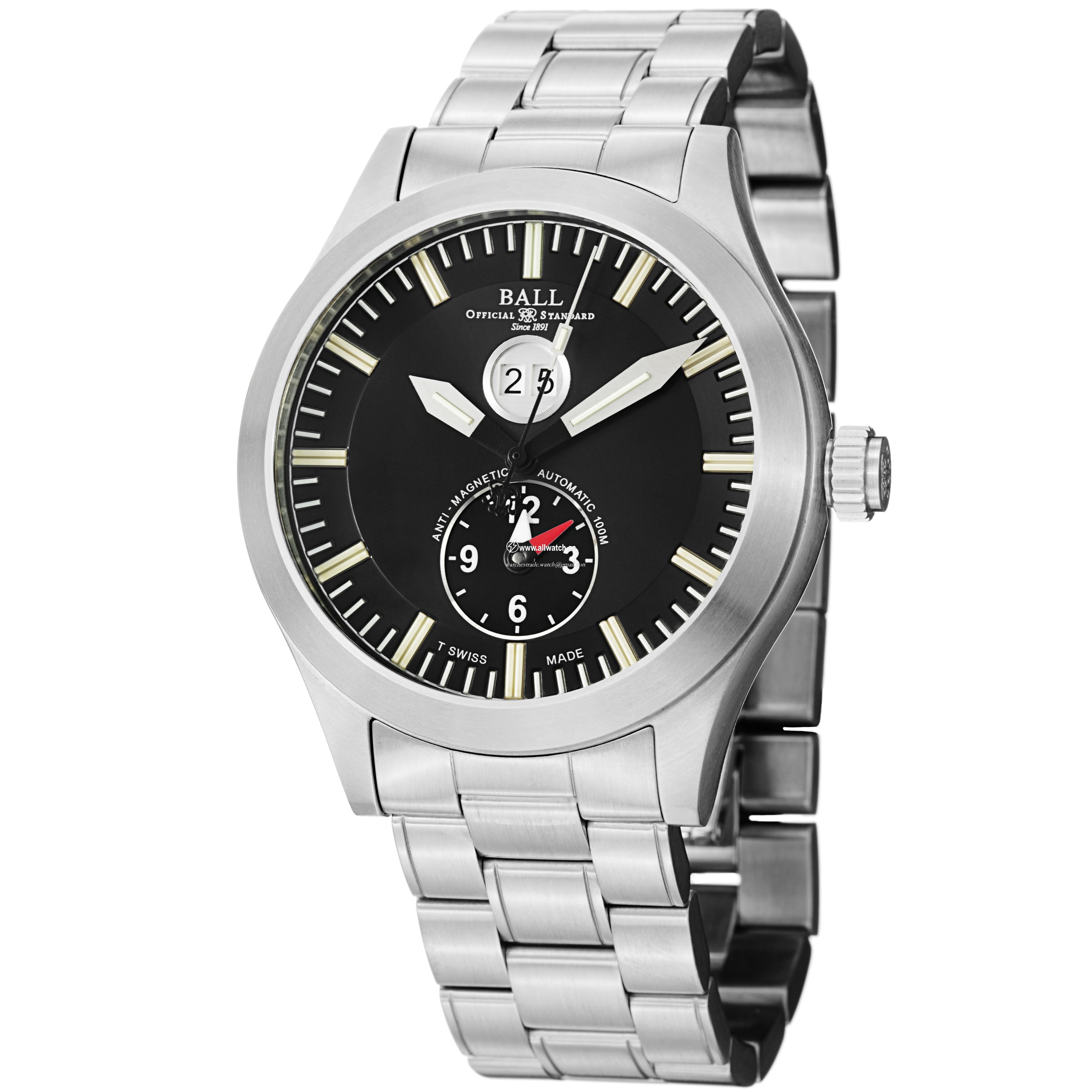 Ball GM2086C-S1-BK Aviator Mens Automatic Stainless Steel