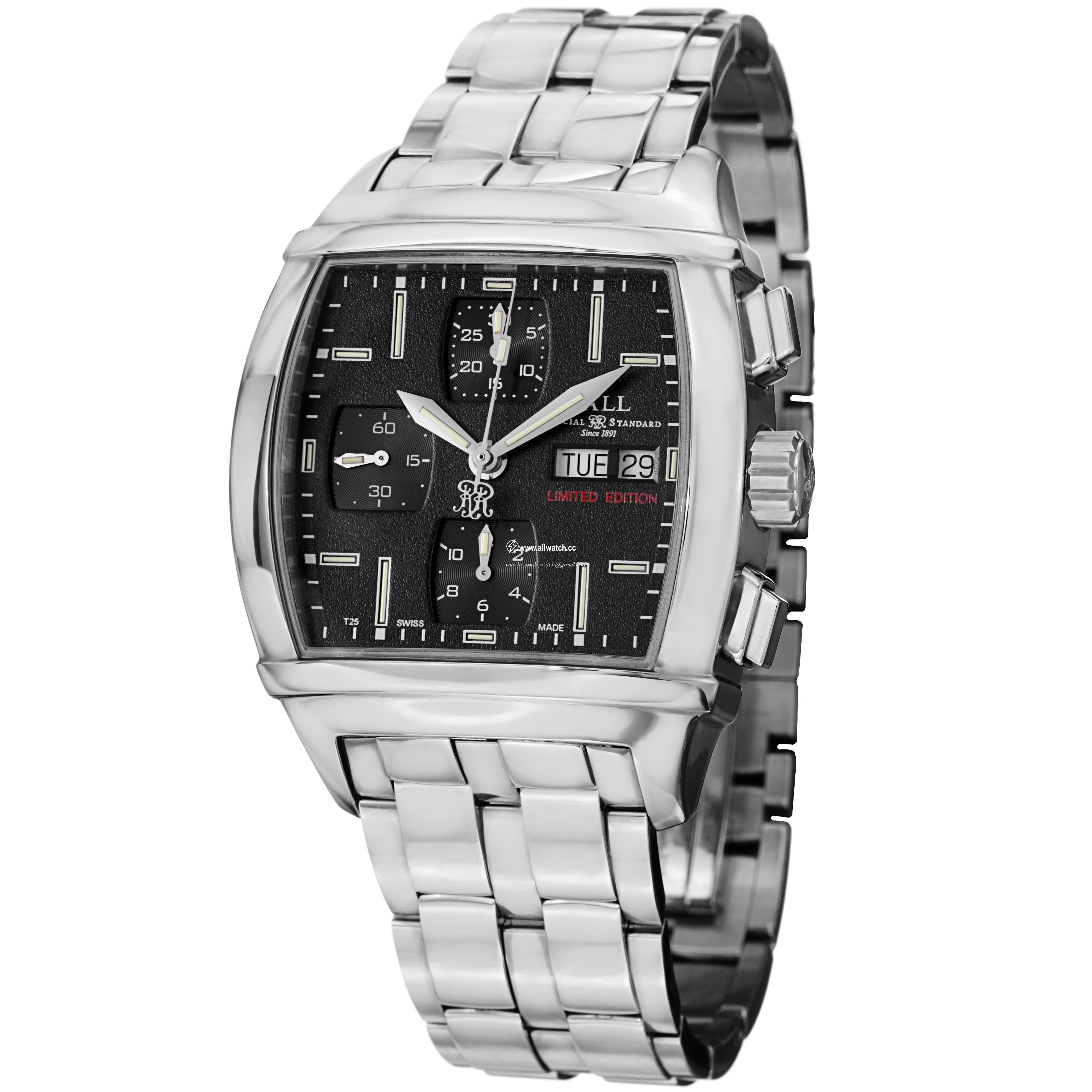 Ball CM1068D-SJ-BK Conductor Mens Automatic Stainless Steel