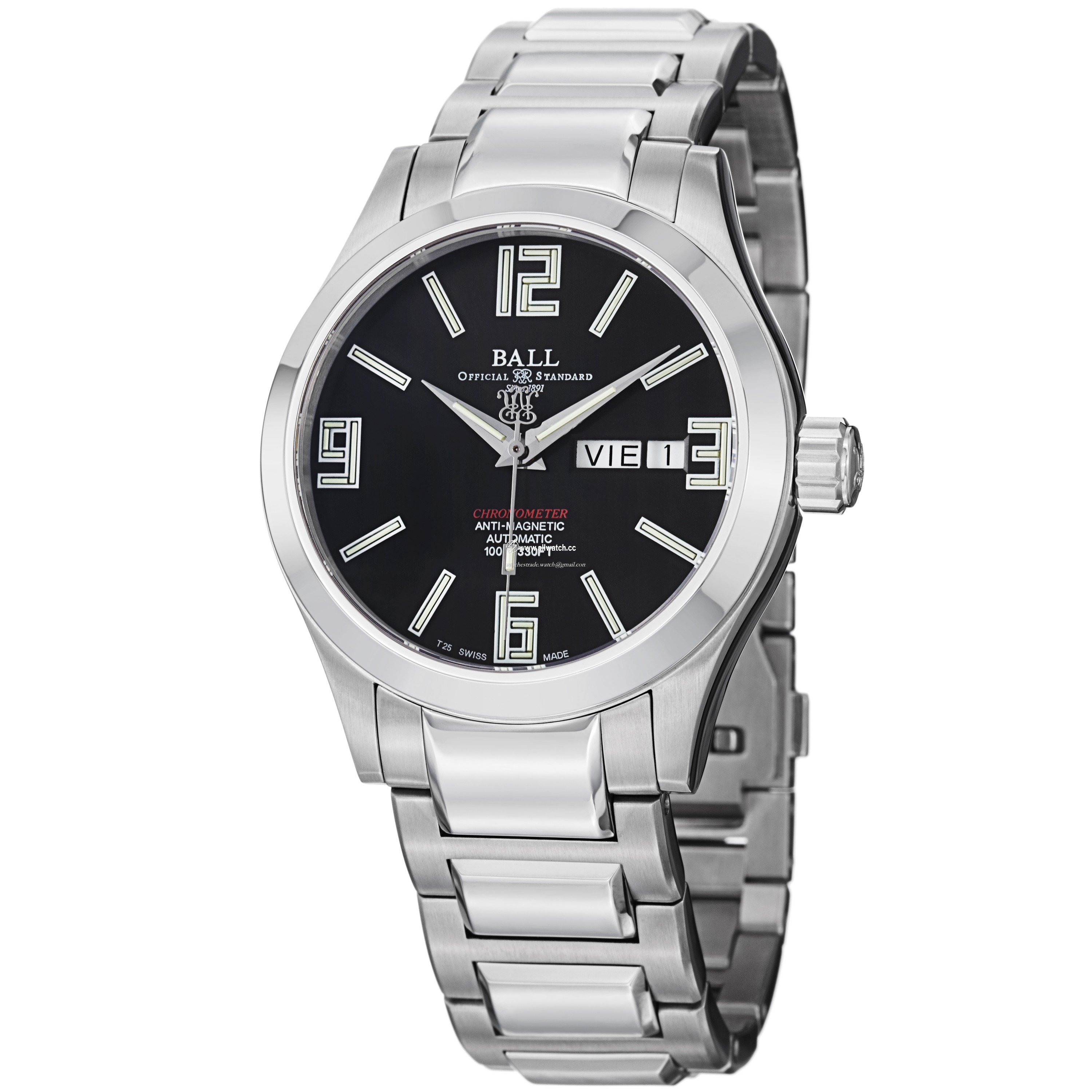 Ball NM1022C-SCAJ-BK Engineer Mens Automatic Stainless Steel