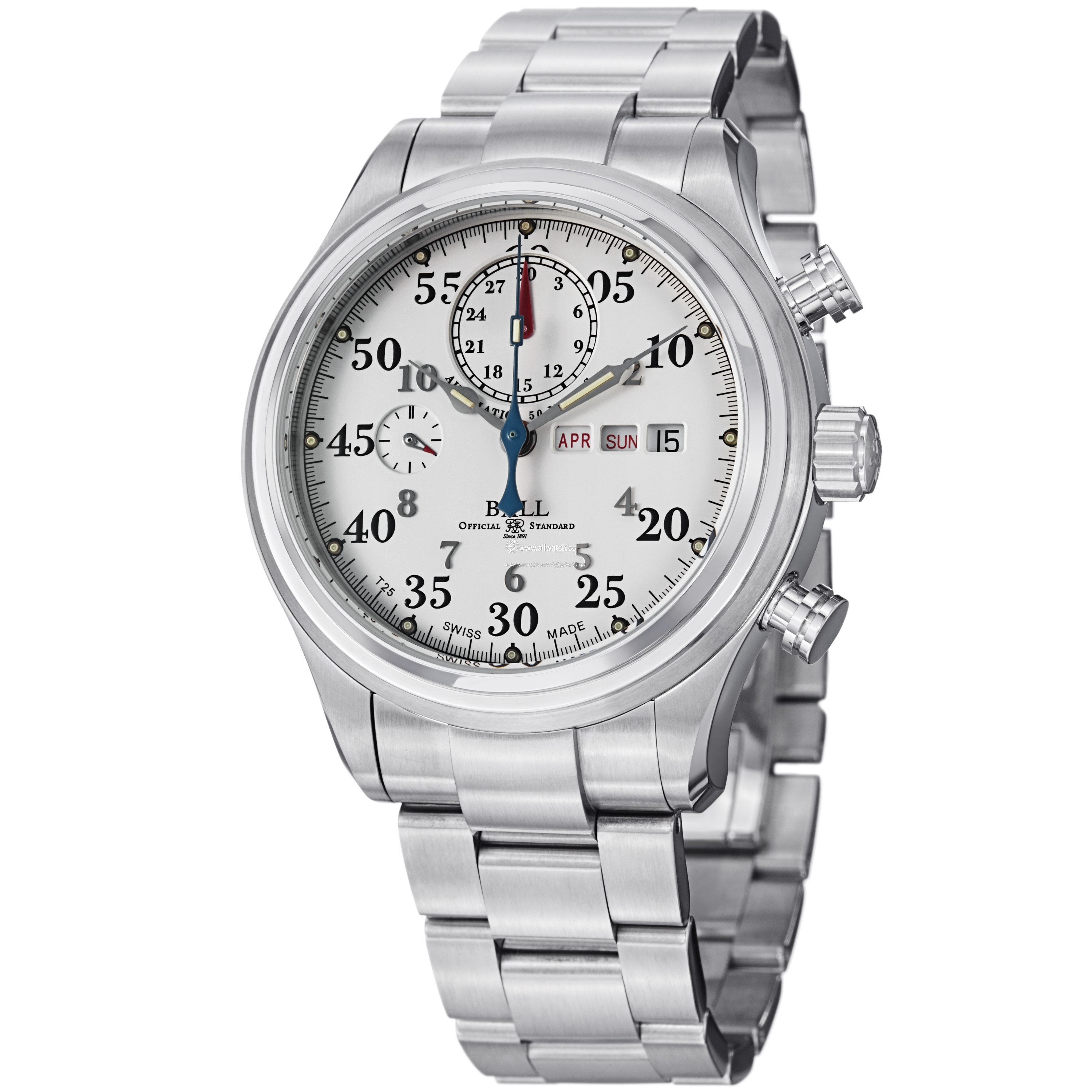 Ball CM1030D-S1J-WH Trainmaster Mens Automatic Stainless Steel