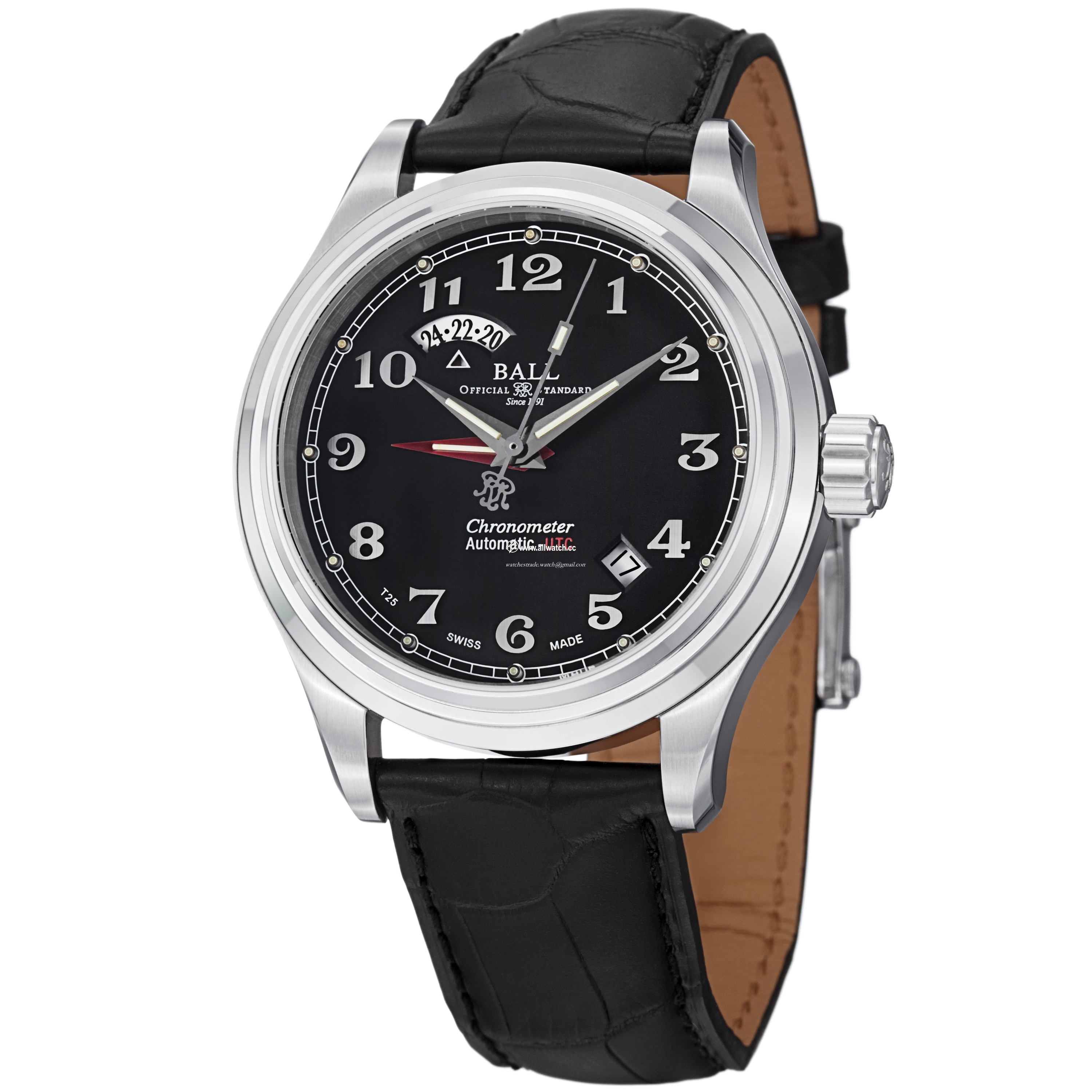 Ball GM1020D-LCJ-BK Trainmaster Mens Automatic Stainless Steel