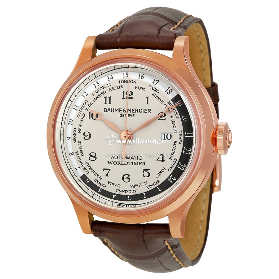 Baume et Mercier 10107 Capeland Mens Automatic 18kt Rose Gold