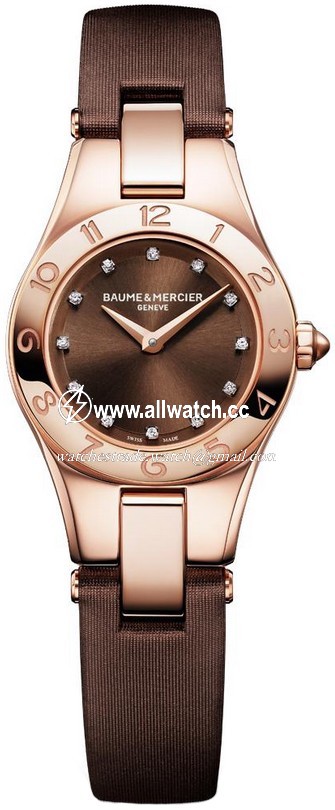 Baume et Mercier 10090 Linea Ladies Quartz 18kt Rose Gold