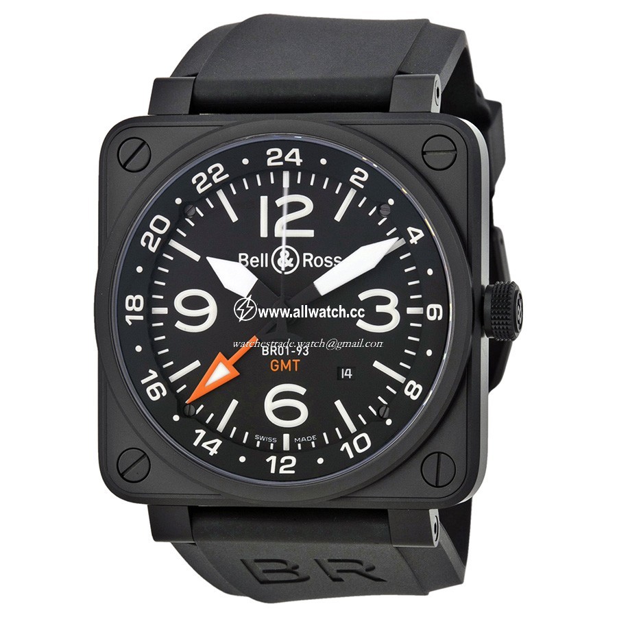 Bell & Ross BR-01-93 GMT Aviation Mens Automatic Stainless Steel