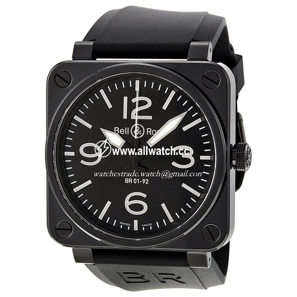 Bell & Ross BR0192-BL-CER/SRB Aviation Mens Automatic Black Ceramic and Satin Steel
