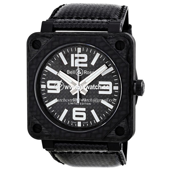 Bell & Ross BR0192-CA-FIBER Aviation Mens Automatic Black Carbon Fiber IP Steel
