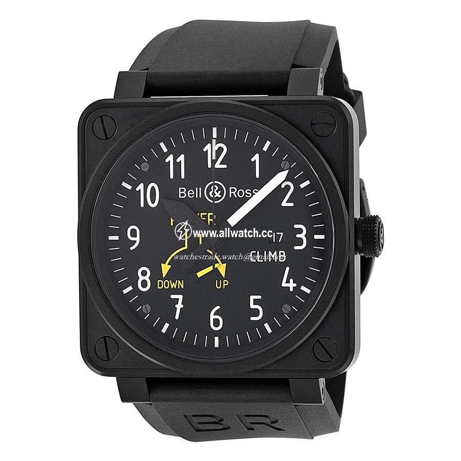 Bell & Ross BR0197-CLIMB Aviation Mens Automatic Black PVD Stainless Steel
