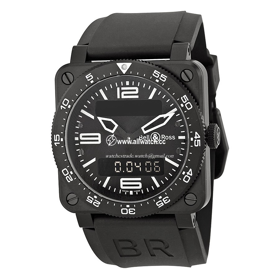 Bell & Ross BR0392-AVIA-CA Aviation Mens Quartz Black PVD Stainless Steel