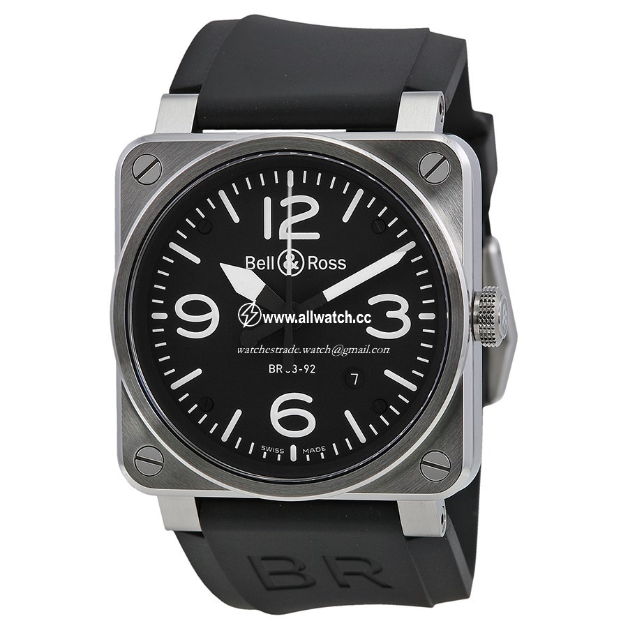 Bell & Ross BR0392-BL-ST Aviation Mens Automatic Stainless Steel