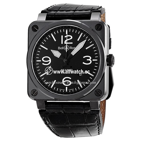 Bell & Ross BR0392-CERAM-ALI Aviation Mens Automatic Black Ceramic