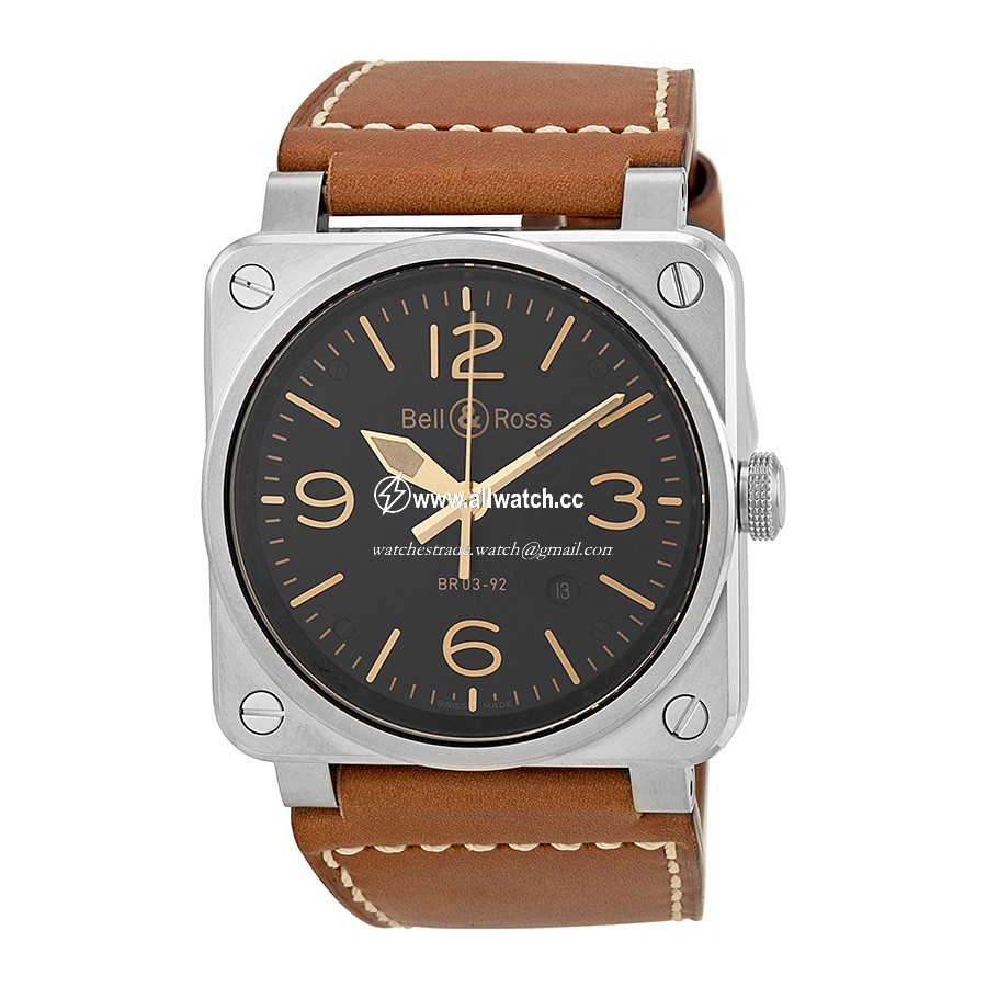 Bell & Ross BR0392-ST-G-HE/SCA Aviation Mens Automatic Stainless Steel