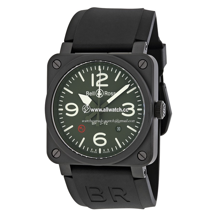 Bell & Ross BR0392-TYPE-MIL Aviation Mens Automatic Stainless Steel