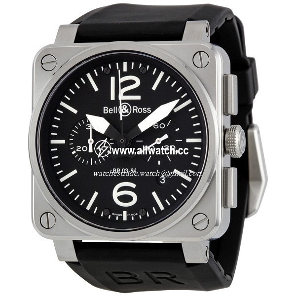 Bell & Ross BR0394-BL-ST Aviation Mens Automatic Stainless Steel