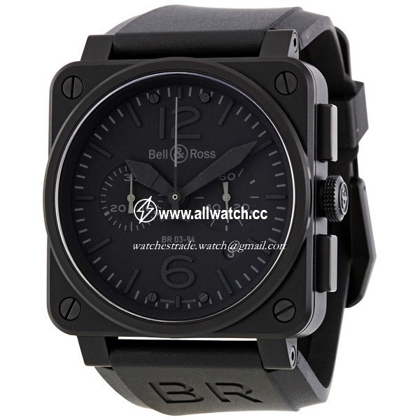 Bell & Ross BR0394 PHANTOM Aviation Mens Automatic Black PVD Steel