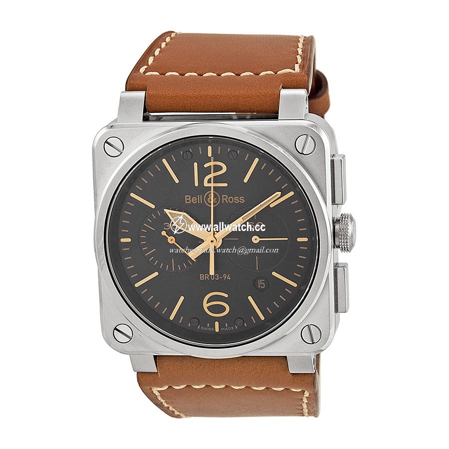 Bell & Ross BR0394-ST-G-HE/SCA Aviation Mens Automatic Stainless Steel
