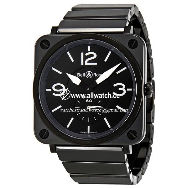 Bell & Ross BRS-BL-CERAMIC/SCE Aviation Unisex Quartz Black Ceramic