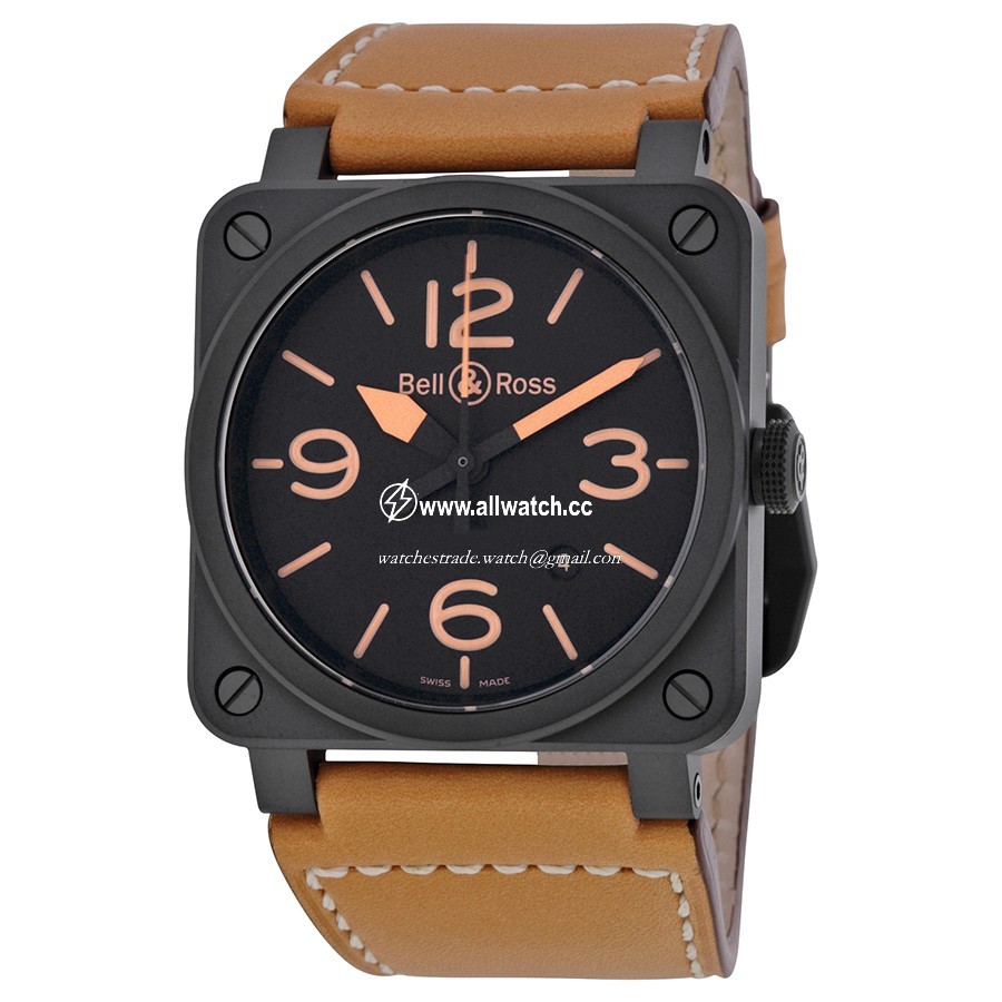 Bell & Ross BR0392-HERITAGE-CE Mens Automatic Black Ceramic