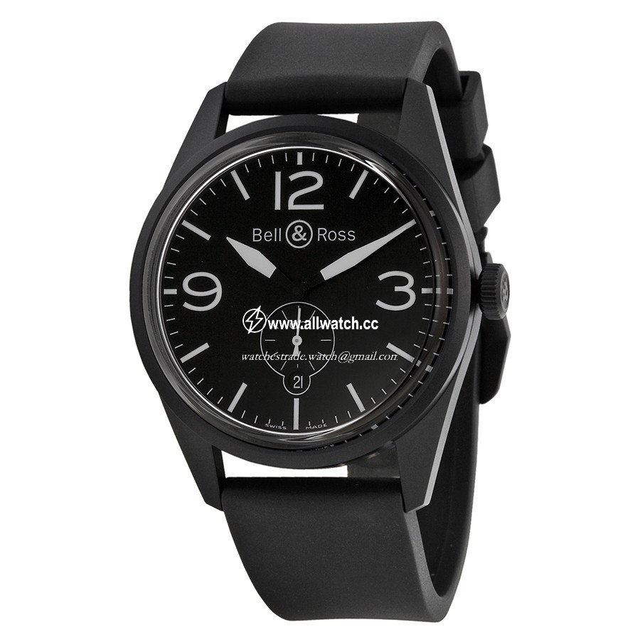 Bell & Ross BRV123-BL-CA/SRB Mens Automatic Black PVD Stainless Steel
