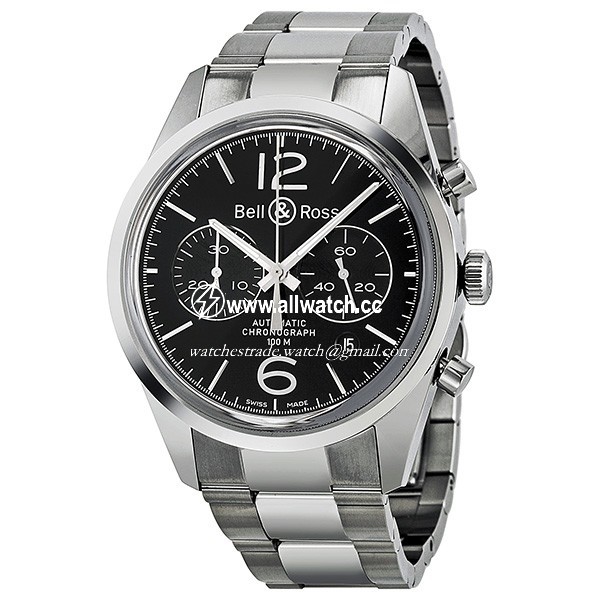 Bell & Ross BRG126-BL-ST/SST Vintage Mens Automatic Stainless Steel