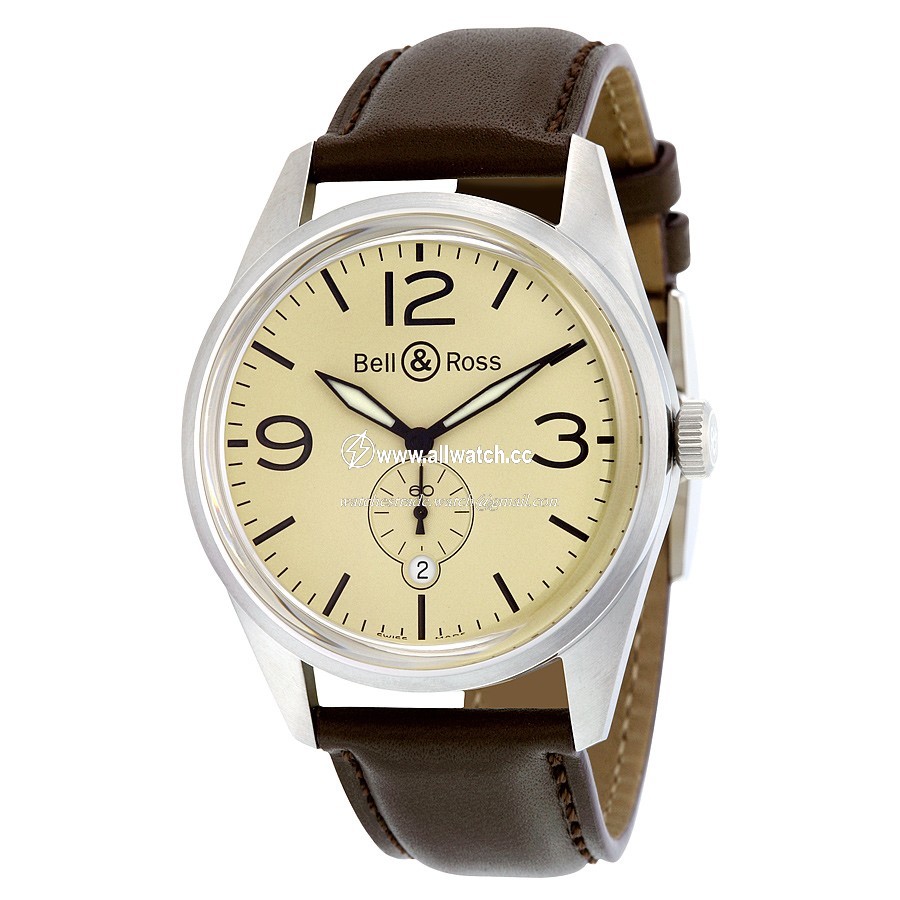 Bell & Ross BRV123-BEI-ST-SCA Vintage Mens Automatic Stainless Steel
