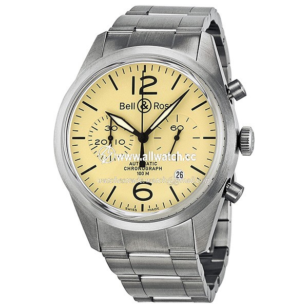 Bell & Ross BRV126-BEI-ST/SST Vintage Mens Automatic Stainless Steel