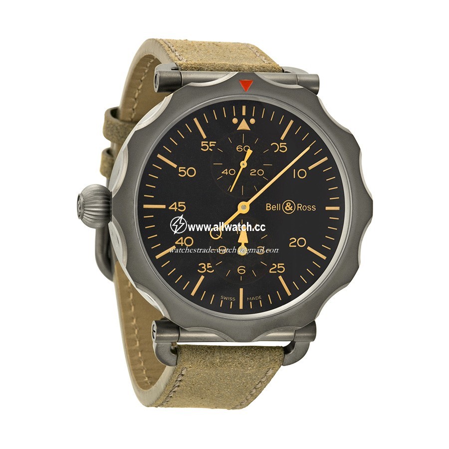 Bell & Ross BRWW2-REG-HER/SCA Vintage Mens Automatic Grey PVD Sandblasted Steel