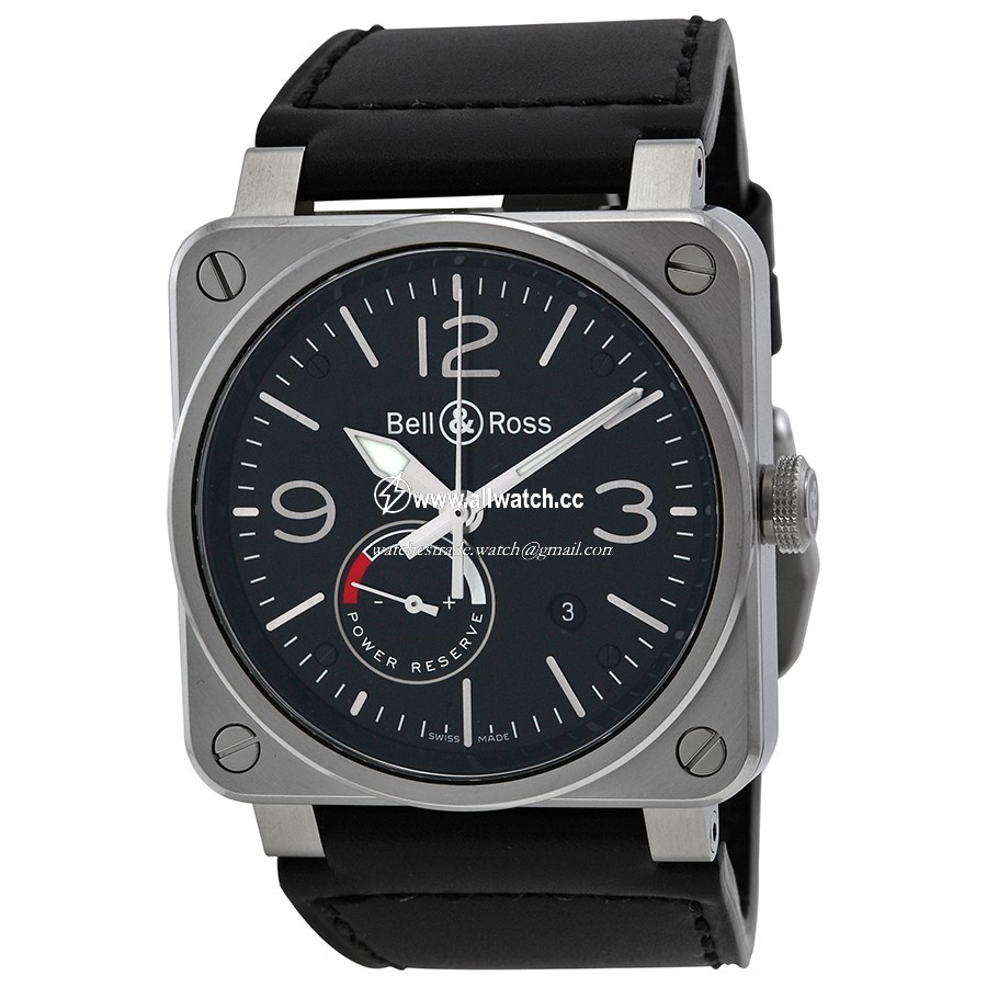 Bell & Ross BR0397-BL-SI-SCA Vintage Mens Automatic Stainless Steel
