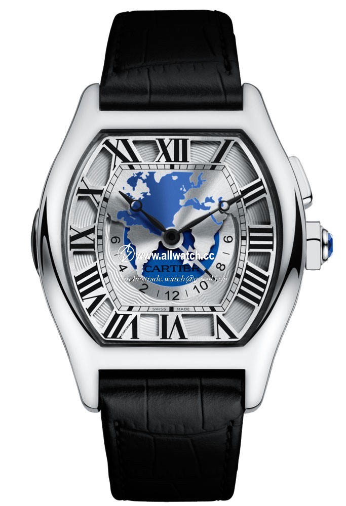 Cartier W1580050 Tortue Mens Hand Wind 18 kt White Gold