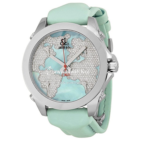 Jacob Co. JCM47WM Five Time Zone Unisex Quartz Stainless Steel