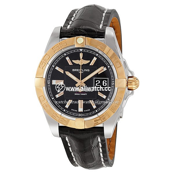 Breitling C49350L2-BA09BKCD Galactic Mens Automatic Stainless Steel and 18kt Rose Gold