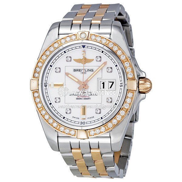 Breitling C49350LA-A706TT Galactic Mens Automatic Stainless Steel and 18kt Rose Gold