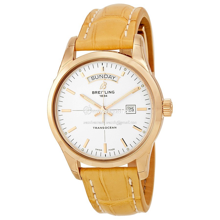 Breitling R4531012/G752 Transocean Mens Automatic 18kt Rose Gold