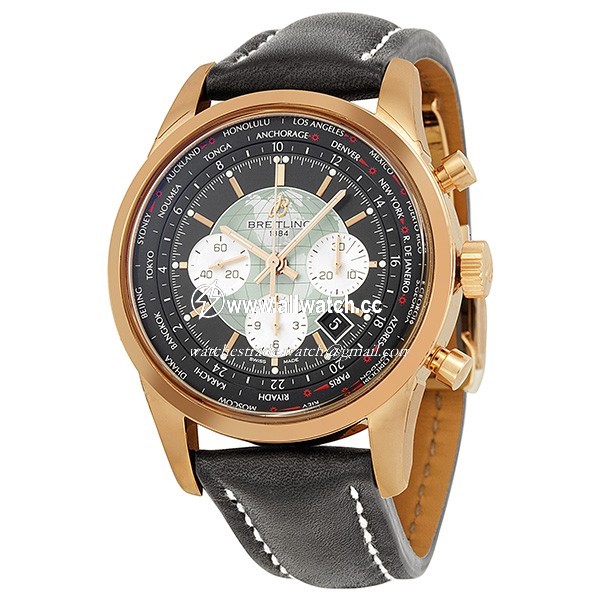 Breitling RB0510U4-BB63BKLD Transocean Mens Automatic 18kt Rose Gold