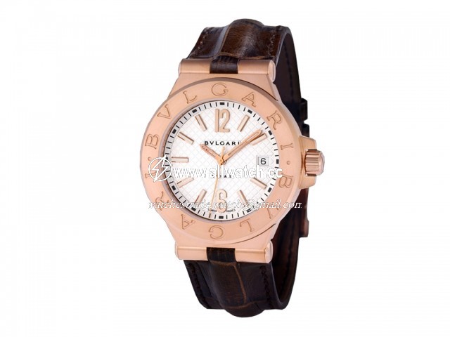 Bvlgari 101657 Mens Automatic 18 Carat Pink Gold