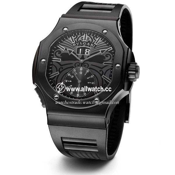 Bvlgari 101906 Mens Automatic Black PVD Stainless Steel