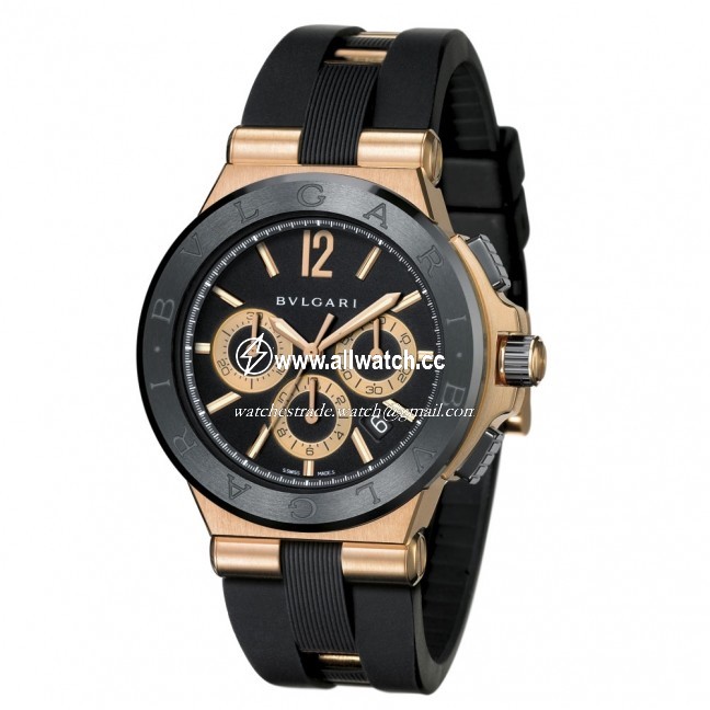 Bvlgari 101987 Mens Automatic 18 Carat Pink Gold