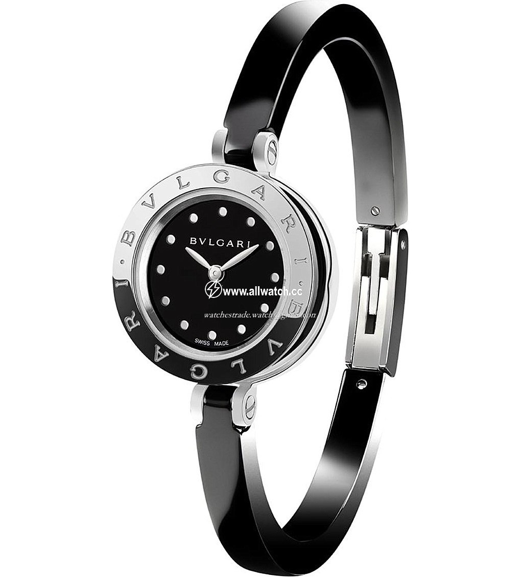 Bvlgari 102085 Ladies Quartz Stainless Steel with a clack ceramic ring