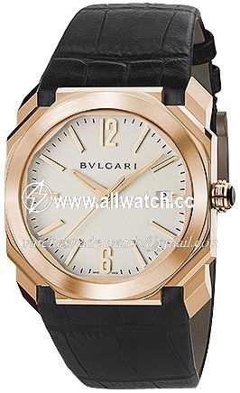 Bvlgari 102119 Mens Automatic 18 Carat Pink Gold