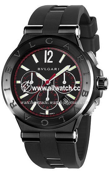 Bvlgari 102160 Mens Automatic Stainless Steel with black Diamond Like Carbon
