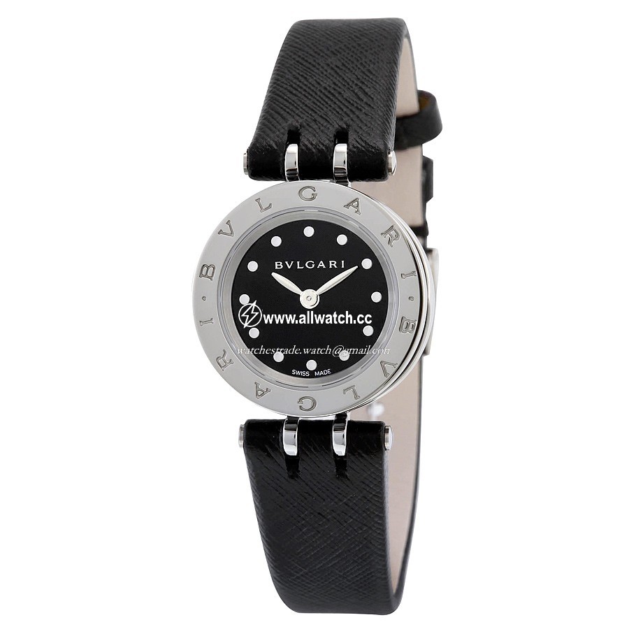 Bvlgari 102179 Ladies Quartz Stainless Steel with a black ceramic edge band