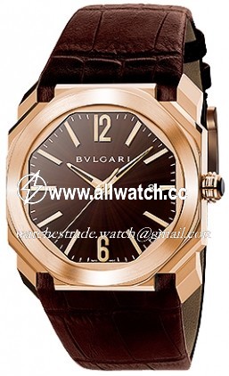 Bvlgari 102250 Mens Automatic 18 Carat Pink Gold