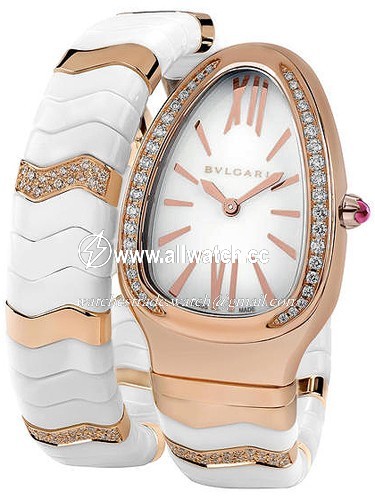 Bvlgari 102202 Serpenti Spiga Ladies Quartz 18 Carat Pink Gold