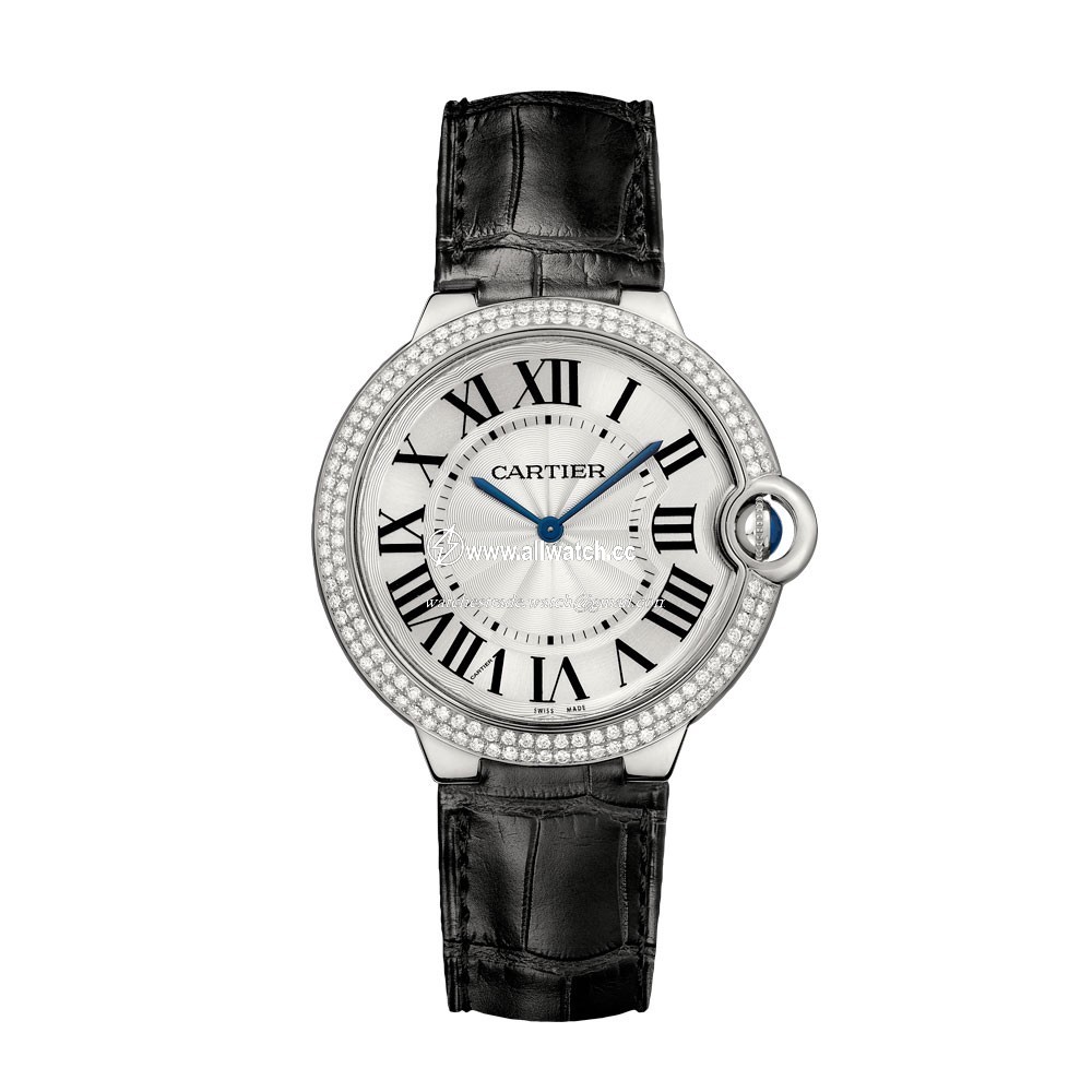 Cartier WE902056 Ballon Bleu de Cartier Mens Hand Wind 18kt Rhodium Plated White Gold