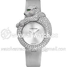 Cartier HPI00341 Bestiaire Ladies Quartz 18 Carat White Gold Set with Diamonds