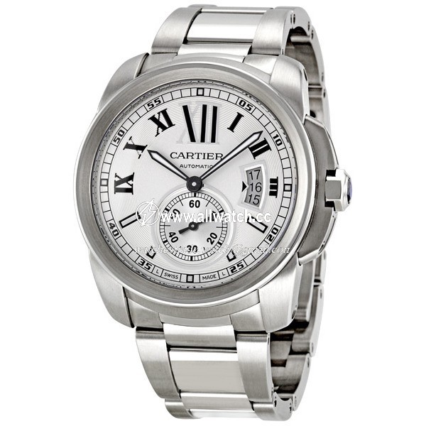 Cartier W7100015 Calibre de Cartier Mens Automatic Stainless Steel