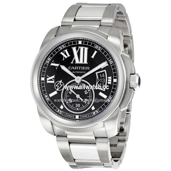 Cartier W7100016 Calibre de Cartier Mens Hand Wind Stainless Steel