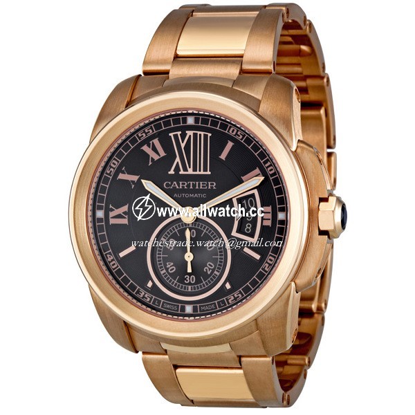 Cartier W7100040 Calibre de Cartier Mens Automatic 18kt Rose Gold
