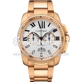 Cartier W7100047 Calibre de Cartier Mens Automatic 18kt Pink Gold