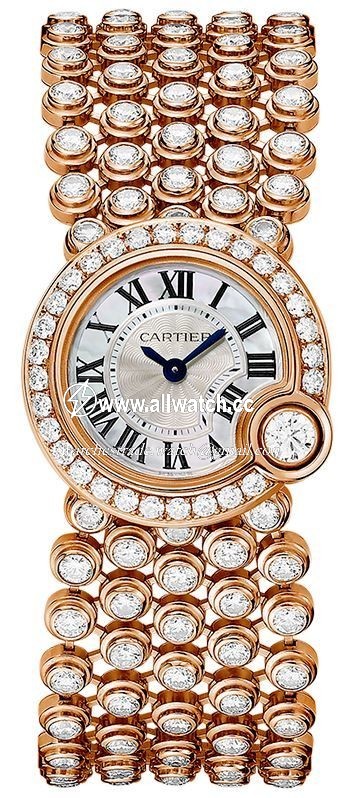 Cartier HPI00758 Ladies Quartz 18 Carat Pink Gold Set with Diamonds