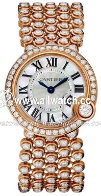 Cartier HPI00759 Ladies Quartz 18 Carat Pink Gold Set with Diamonds